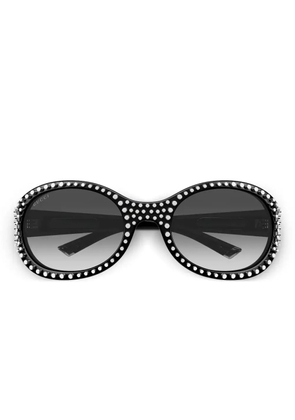 Gucci Eyewear GG2013S studded oval-frame sunglasses - Black