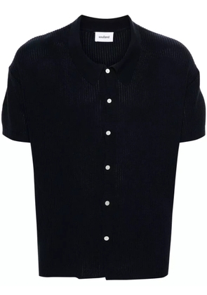 Soulland Ciel ribbed polo shirt - Blue