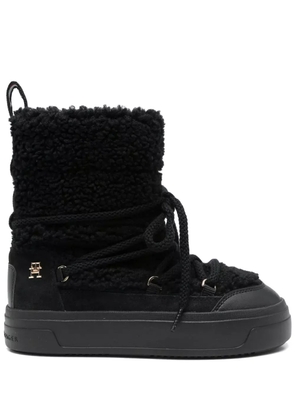 Tommy Hilfiger faux-shearling ankle boots - Black