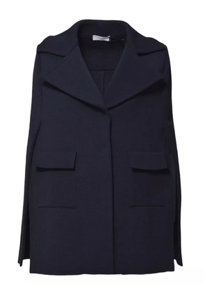 Charlott wide-lapels cape - Blue