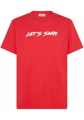 Let's Swim logo-print T-shirt - Red
