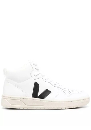 VEJA V-10 high-top leather sneakers - White