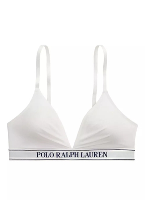 Polo Ralph Lauren logo-trim bralette - White
