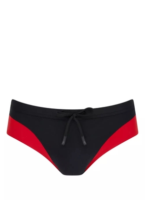 Let's Swim logo-print swim shorts - Black