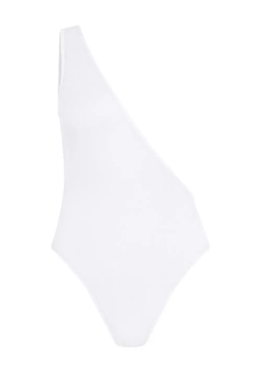 Let's Swim one-shoulder swimsuit - White