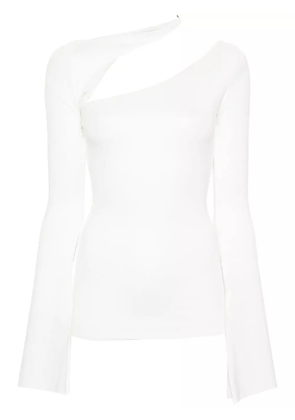 MANURÍ Sandy cut out-detail blouse - White
