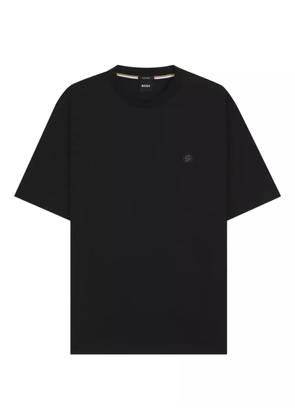 BOSS logo-plaque cotton T-shirt - Black