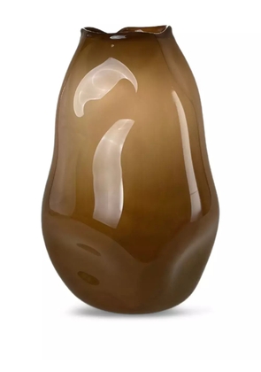 Alexa Lixfeld Meteorite sculpted glass vase (31cm) - Brown