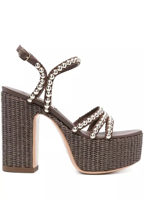 Casadei 120mm Isa Studsway platform sandals - Brown