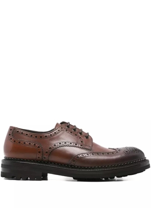 Green George leather derby shoes - Brown