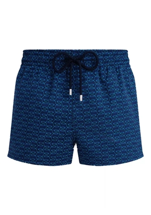 Vilebrequin fishnet-print swim shorts - Blue