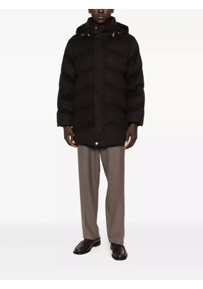 Brett Johnson hooded quilted jacket - Brown