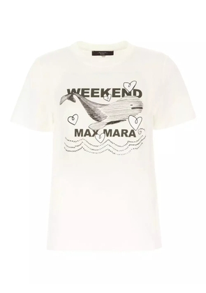 Weekend Max Mara graphic-print cotton T-shirt - Neutrals