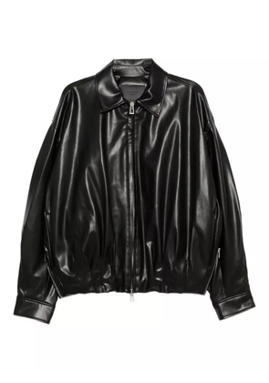 SONGZIO edge-fold collared jacket - Black