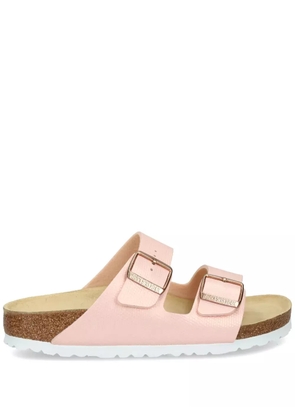 Birkenstock Arizona Birko-Flor buckled slides - Pink