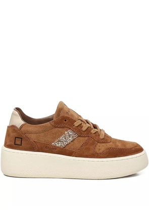 D.A.T.E. platform leather sneakers - Brown