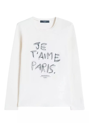 Weekend Max Mara lettering-print long-sleeve t-shirt - Neutrals