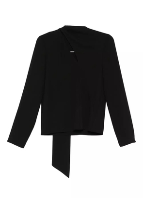Patrizia Pepe sash fluid blouse - Black