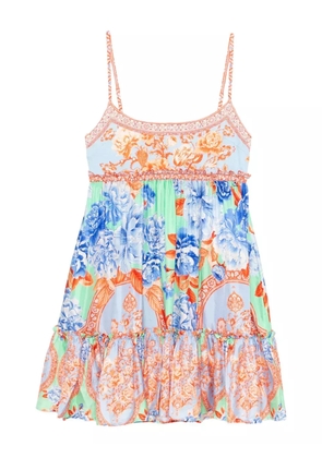 Camilla jersey bodice short dress - Orange