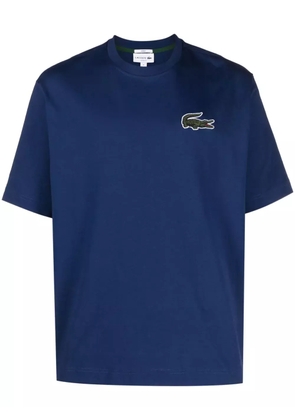 Lacoste logo-patch cotton T-shirt - Blue
