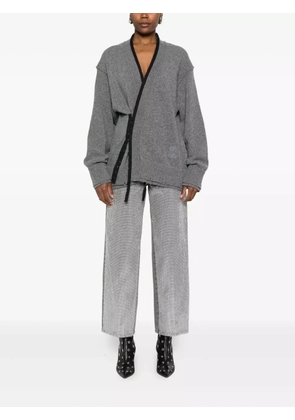 FEDERICO CINA coorset distressed cardigan - Grey