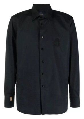 Billionaire logo-embroidered long-sleeve shirt - Black