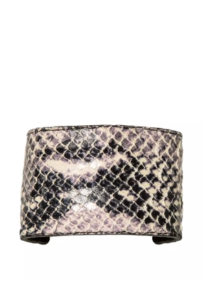 Jennifer Behr leather-embossed pony wrap - Neutrals