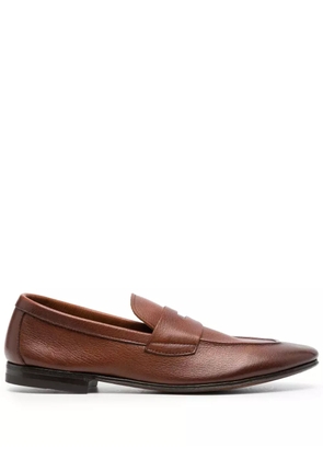 Henderson Baracco grained leather loafers - Brown