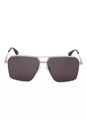 Alexander McQueen Eyewear angular-frame sunglasses - Silver