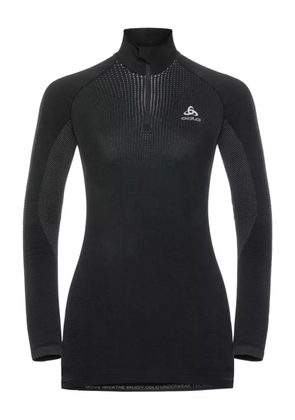 ODLO perforated high-neck top - Black