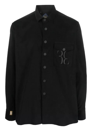 Billionaire monogram-embroidered cotton-corduroy shirt - Black