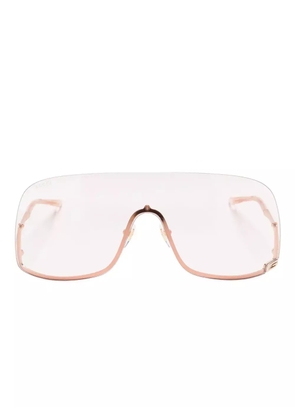 Gucci Eyewear oversized retro-frame sunglasses - Gold