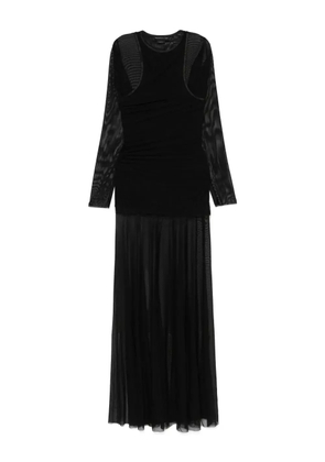 FEDERICO CINA sheer layered dress - Black