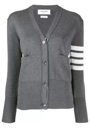 Thom Browne 4-Bar crepe V-neck cardigan - Grey