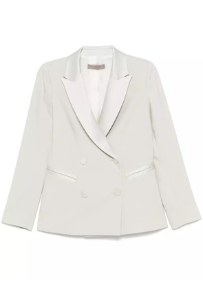 D.Exterior double-breasted blazer - Green