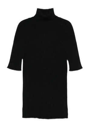 Giorgio Armani ribbed turtleneck top - Black