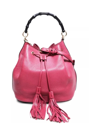 Gucci Pre-Owned 2015-2025 bamboo two-way bucket bag - Pink