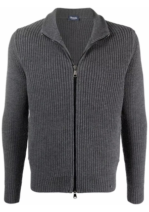 Drumohr merino-wool zip-up cardigan - Grey