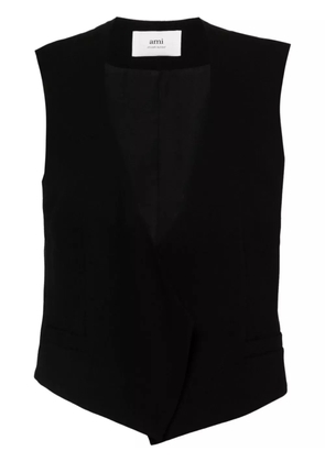 AMI Paris open-front wool waistcoat - Black