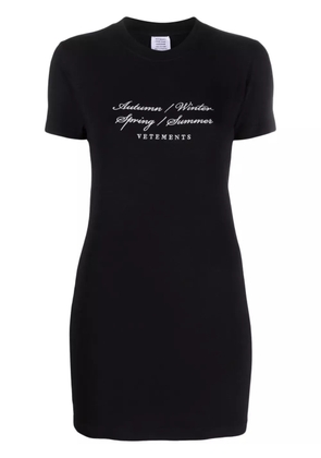 VETEMENTS graphic-print T-shirt minidress - Black