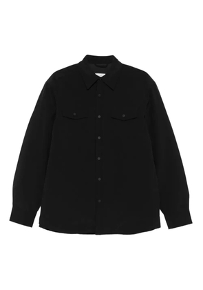 Alley Docks 963 flap-pocket press-stud shirt - Black