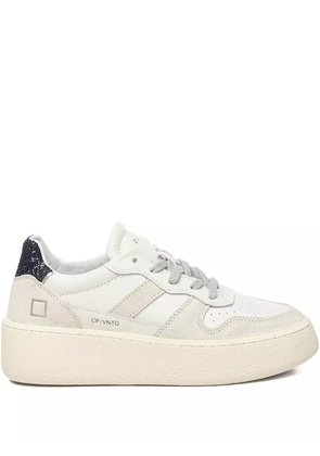 D.A.T.E. glitter-detailing platform sneakers - White