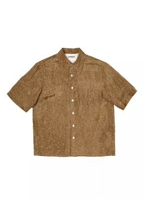 UMBER POSTPAST salt-dyed short-sleeve shirt - Brown