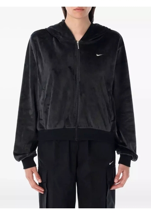 Nike zip-up velour hoodie - Black