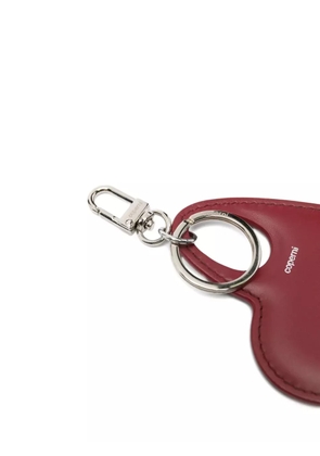 Coperni heart-shape leather keyring - Red