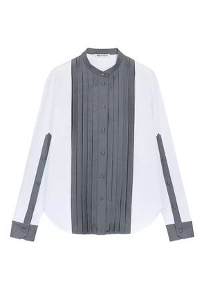 Ports 1961 pleated-panel cotton shirt - White
