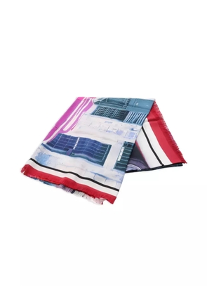 CHANEL Pre-Owned 1986-1988s car-print shawl scarf - Pink