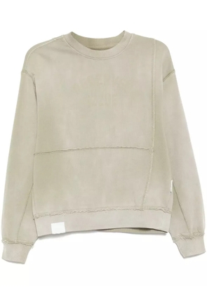 izzue logo-printed sweatshirt - Neutrals