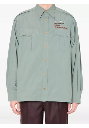 Kolor beaded-embellishment shirt - Green