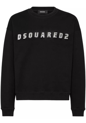 DSQUARED2 logo-print cotton sweatshirt - Black